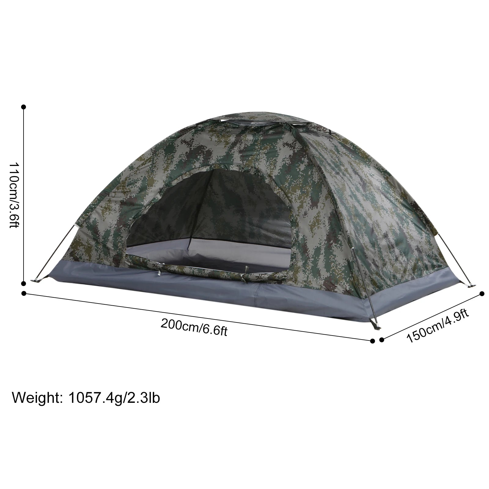 Tomshoo Ultralight 1/2 Person Single-Layer Camping Tent