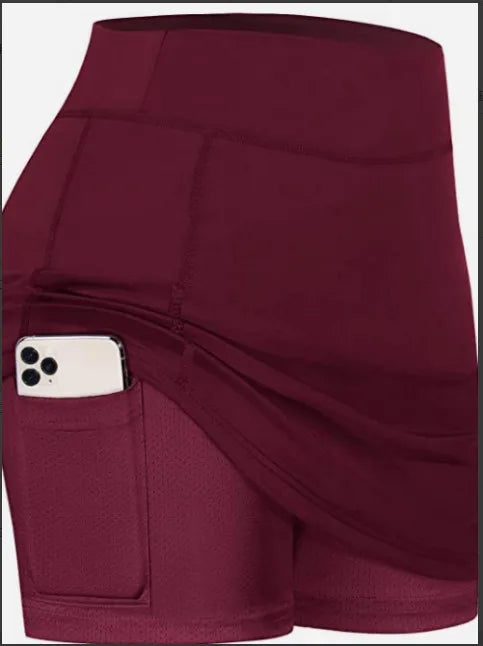 Women’s High Waist Tennis & Golf Skirt with Shorts