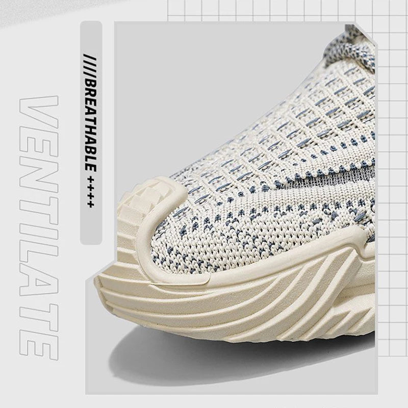 Men’s Breathable Knit Lightweight Running Sneakers