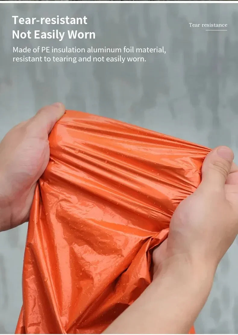 2-in-1 Emergency Rain Poncho & Survival Blanket