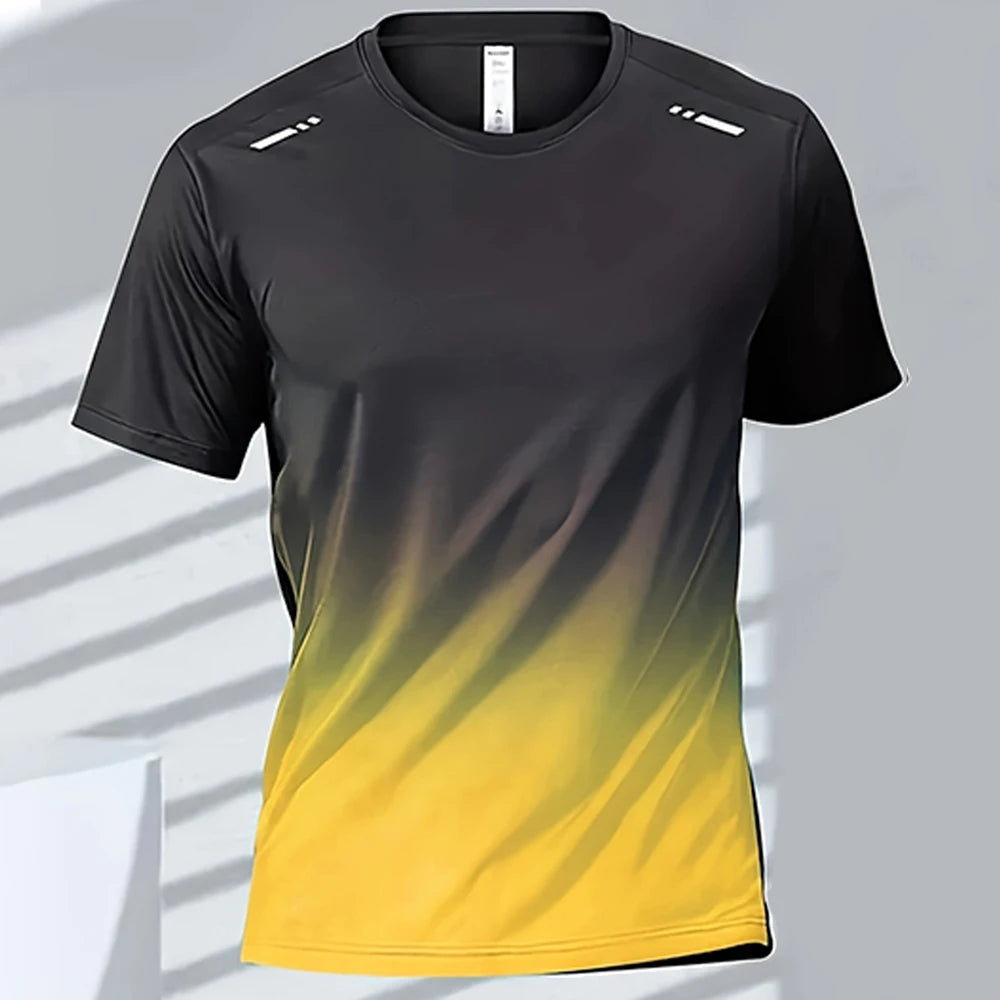 Men’s Quick-Dry Gradient Sports T-Shirt