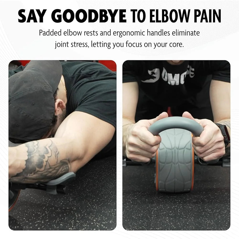 Pro Ab Roller Wheel Kit – Core Trainer with Elbow Support & Knee Pads