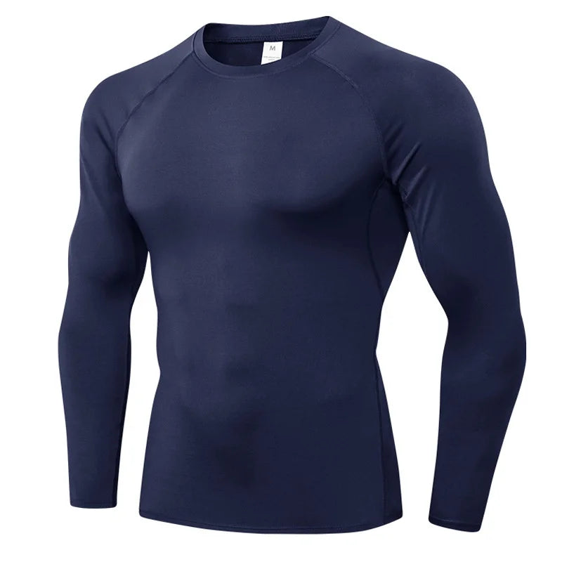 Men's Long Sleeve Compression Shirt – Moisture-Wicking Athletic Base Layer