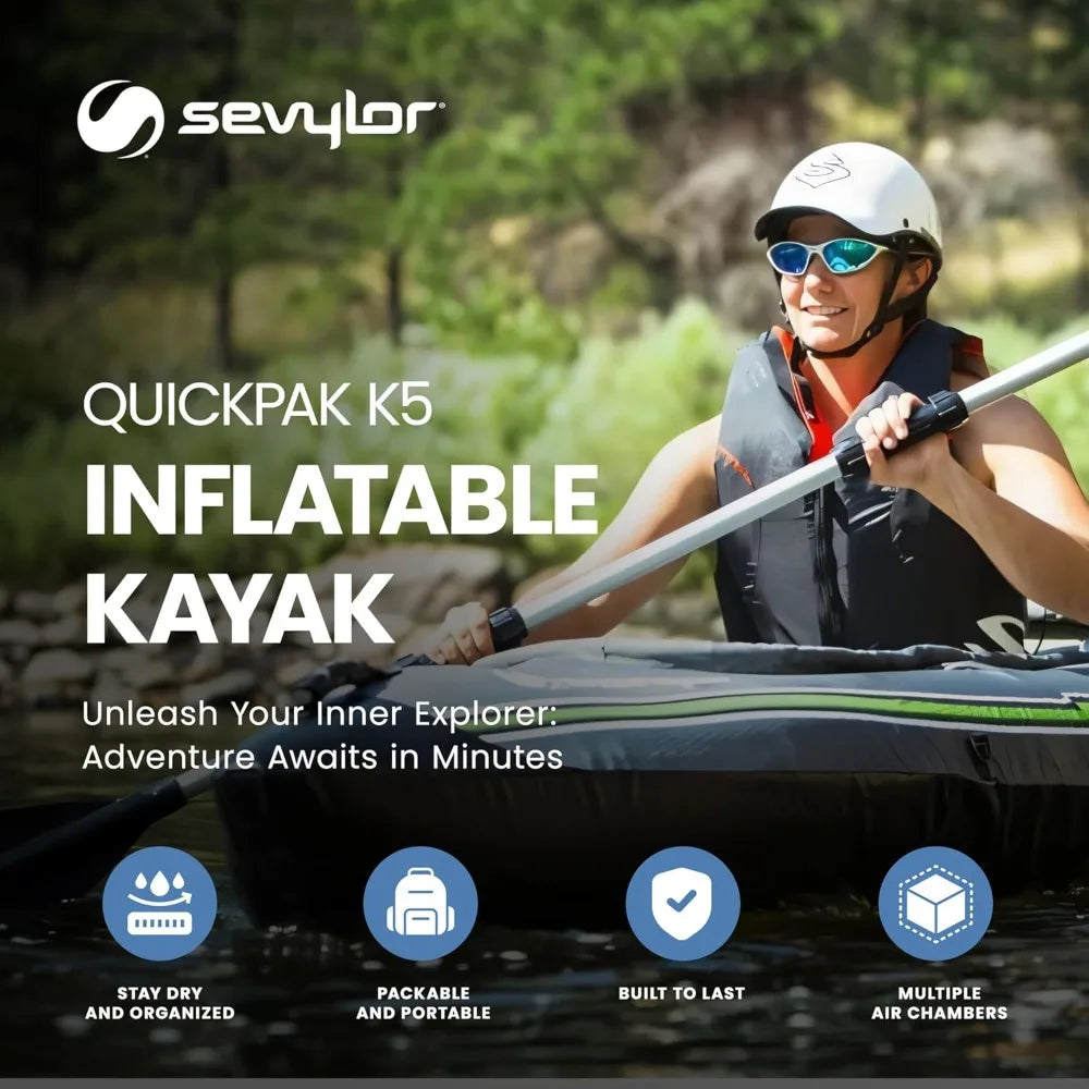 QuickPak K5 1-Person Inflatable Kayak Kit
