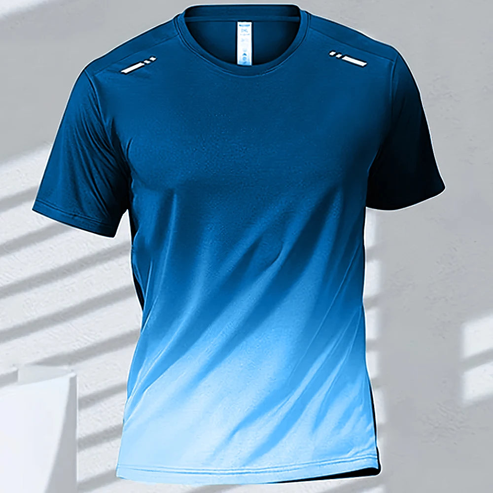 Men’s Quick-Dry Gradient Sports T-Shirt