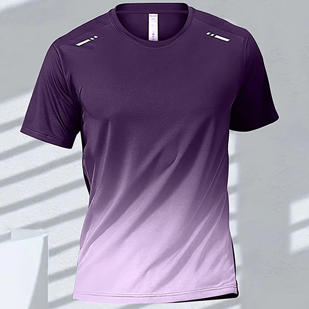 Men’s Quick-Dry Gradient Sports T-Shirt