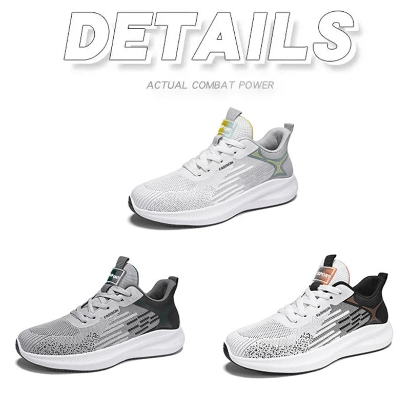 Men's Lightweight Breathable Mesh Sneakers – Non-Slip Casual & Sport Shoes