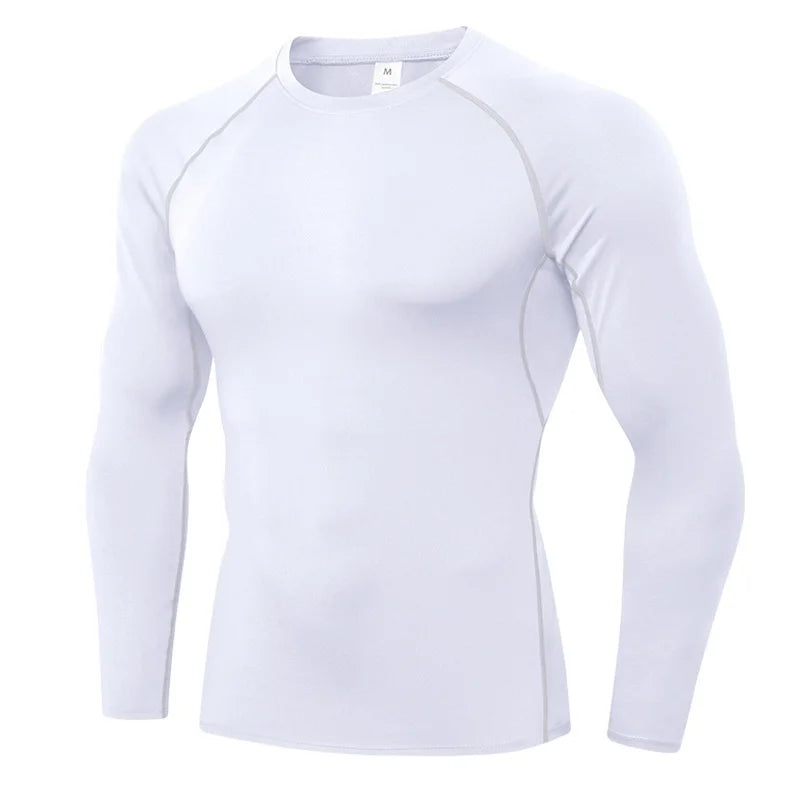 Men's Long Sleeve Compression Shirt – Moisture-Wicking Athletic Base Layer
