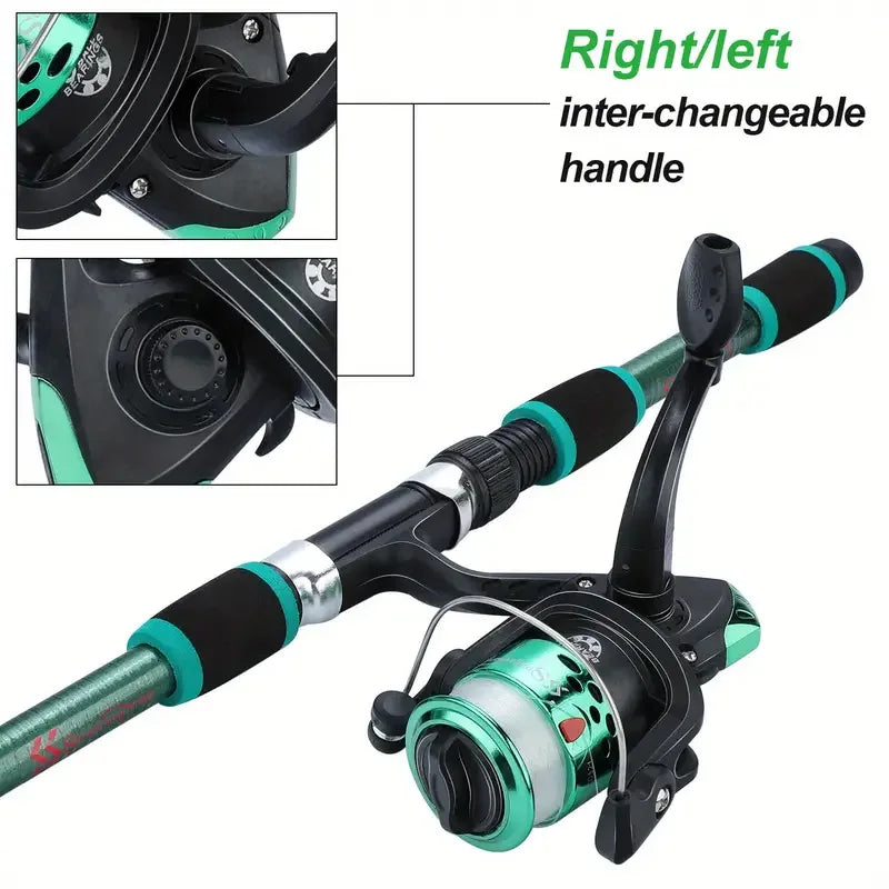 Telescopic Fishing Pole Set with Reel & Accessories