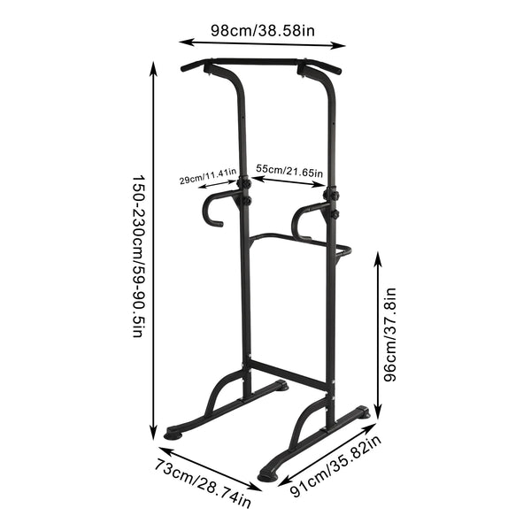 Adjustable Power Tower Pull-Up & Dip Station