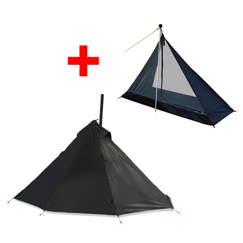 Ultralight Camping Hot Tent with Chimney & Window