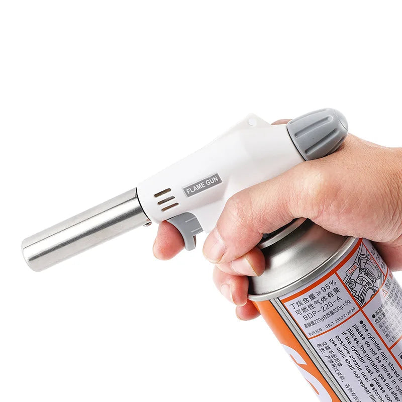 Auto-Ignition Butane Torch — Portable Flame Gun for BBQ, Camping & Welding