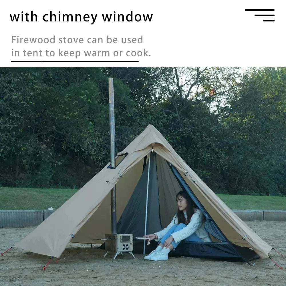 Ultralight Camping Hot Tent with Chimney & Window