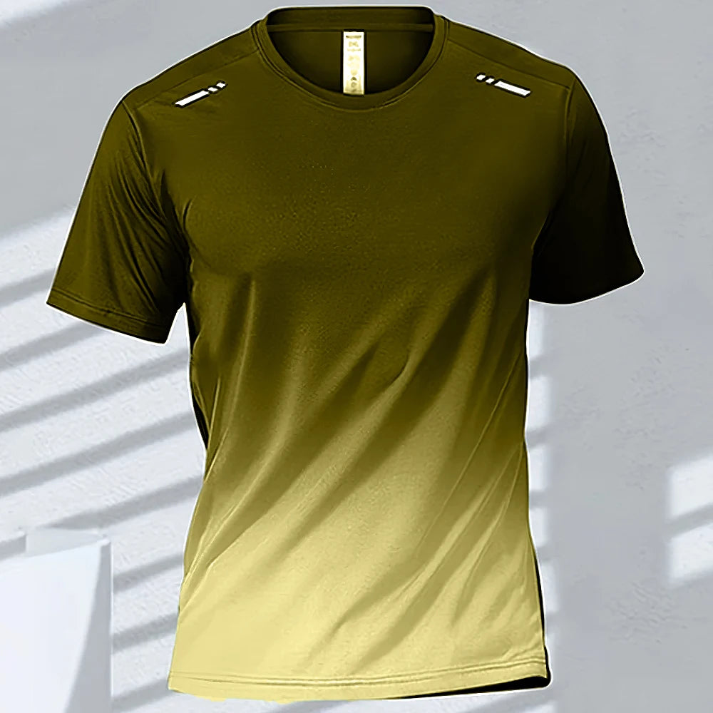 Men’s Quick-Dry Gradient Sports T-Shirt