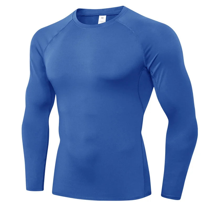 Men's Long Sleeve Compression Shirt – Moisture-Wicking Athletic Base Layer