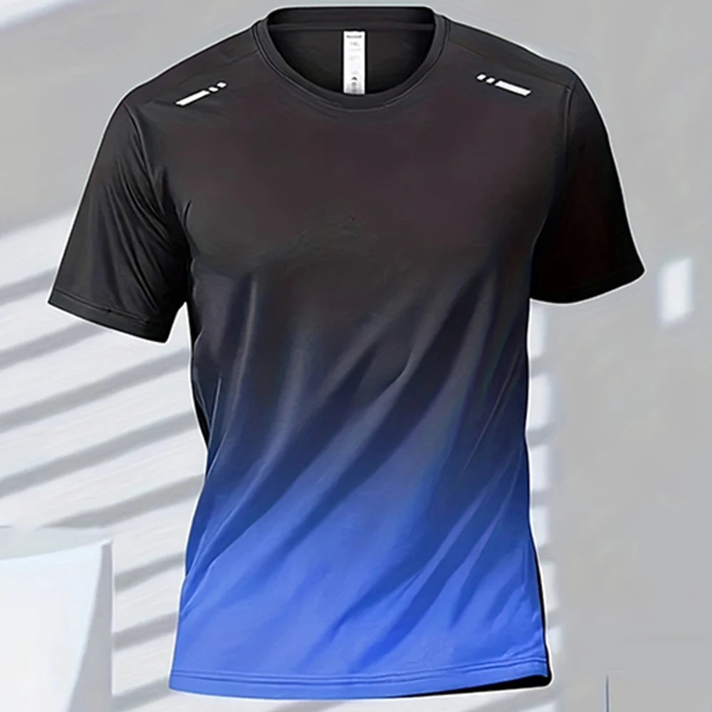 Men’s Quick-Dry Gradient Sports T-Shirt