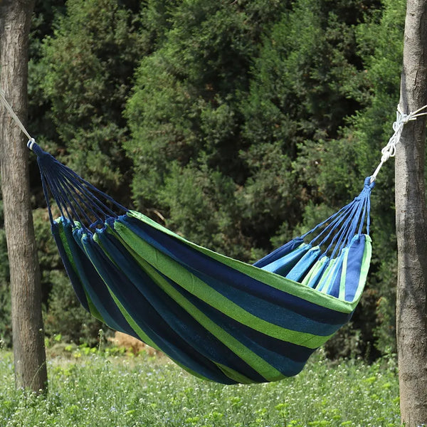 Double Portable Camping Hammock with Tie Straps