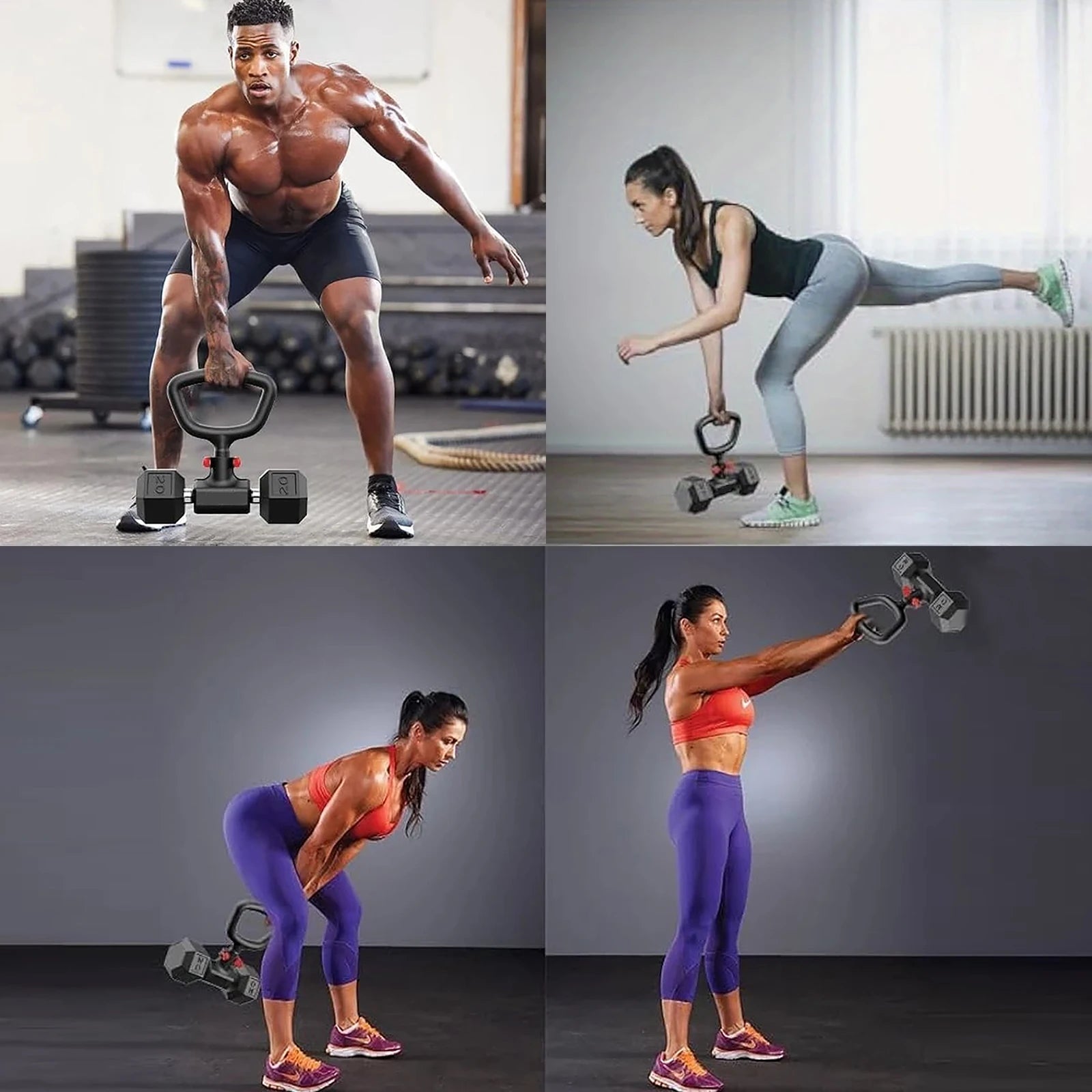 3-in-1 Dumbbell Converter – Barbell, Kettlebell & More for Home Gyms