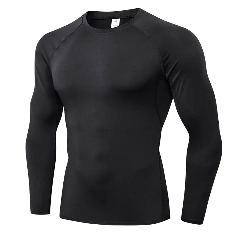 Men's Long Sleeve Compression Shirt – Moisture-Wicking Athletic Base Layer