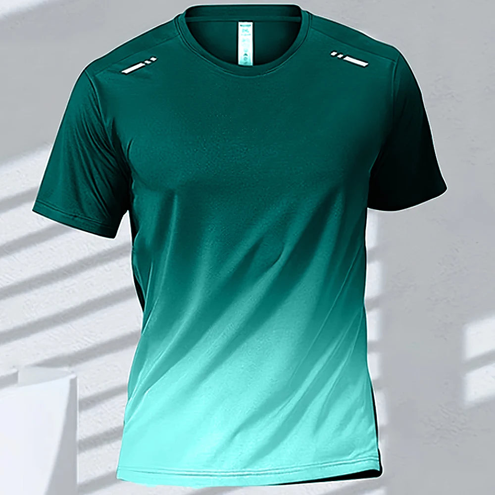 Men’s Quick-Dry Gradient Sports T-Shirt