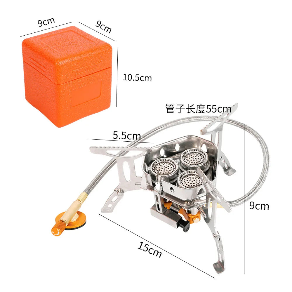 TARKA 3-Burner Folding Camp Stove | 5800W Portable Gas Cooker