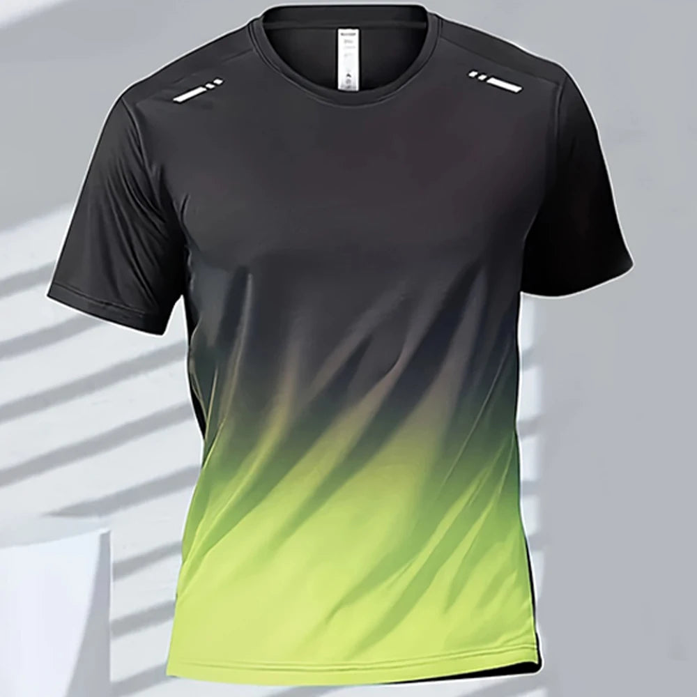 Men’s Quick-Dry Gradient Sports T-Shirt