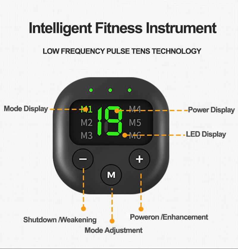 USB Rechargeable EMS Muscle Stimulator Full Body Massager