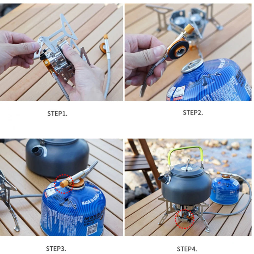 TARKA 3-Burner Folding Camp Stove | 5800W Portable Gas Cooker
