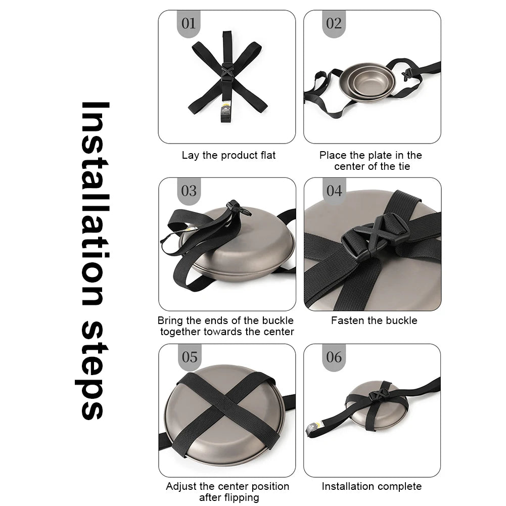Adjustable Camping Tableware Storage Strap