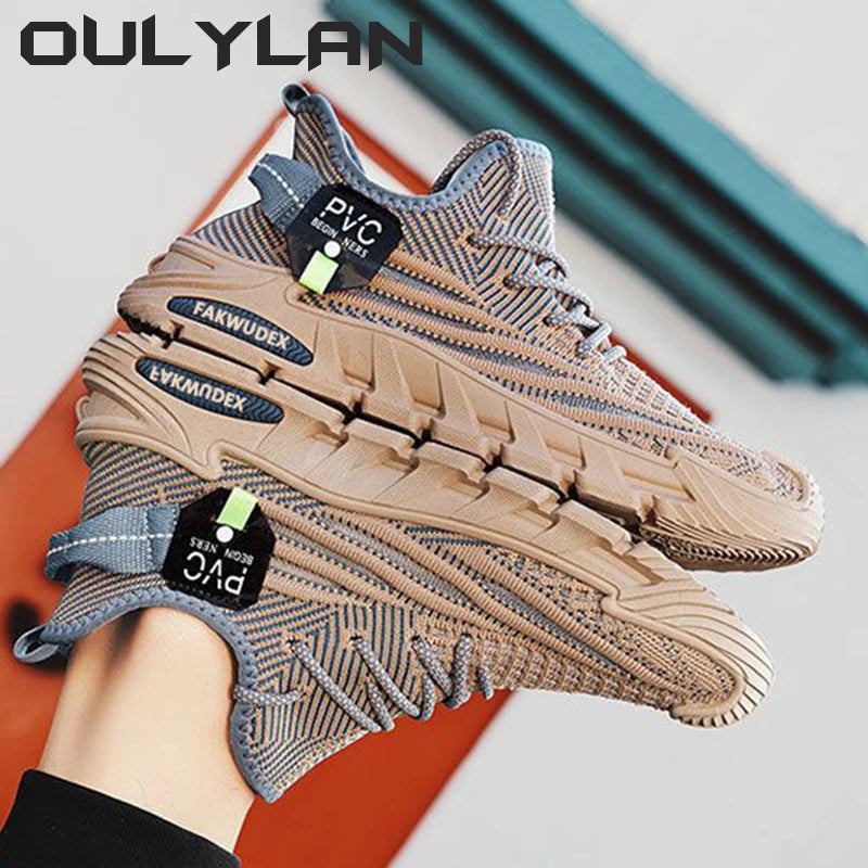 Men’s Breathable Knit Lightweight Running Sneakers