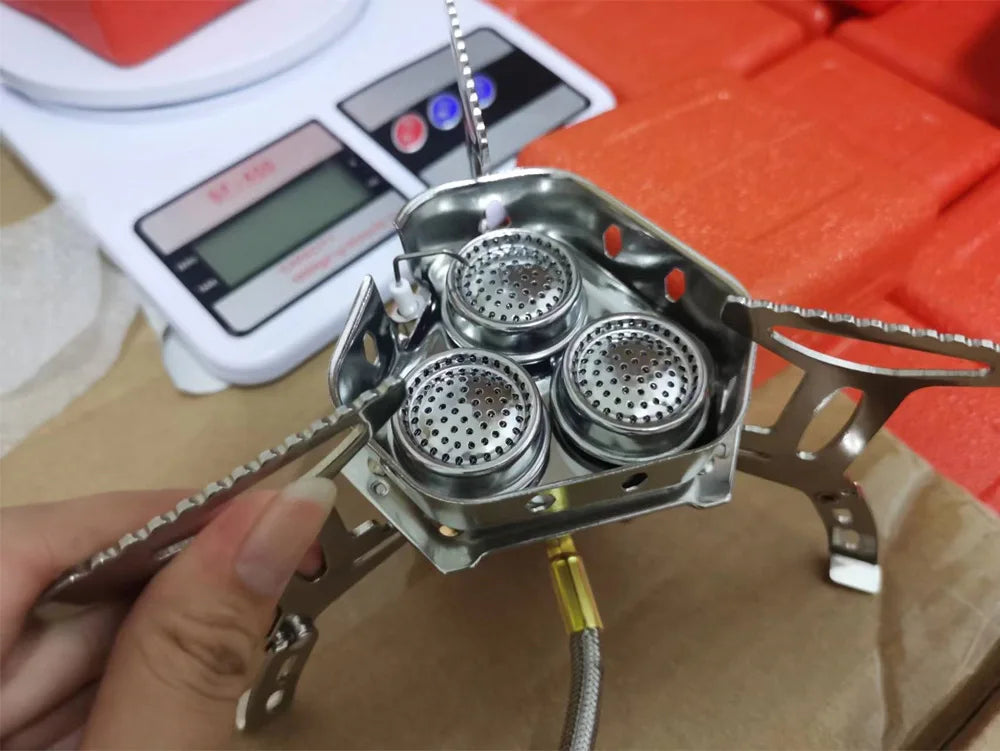 TARKA 3-Burner Folding Camp Stove | 5800W Portable Gas Cooker