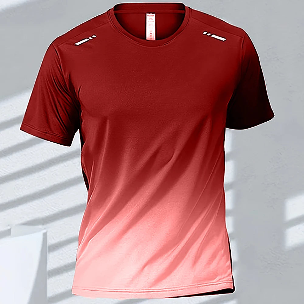 Men’s Quick-Dry Gradient Sports T-Shirt