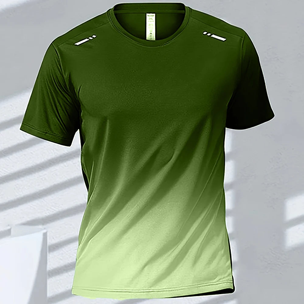 Men’s Quick-Dry Gradient Sports T-Shirt