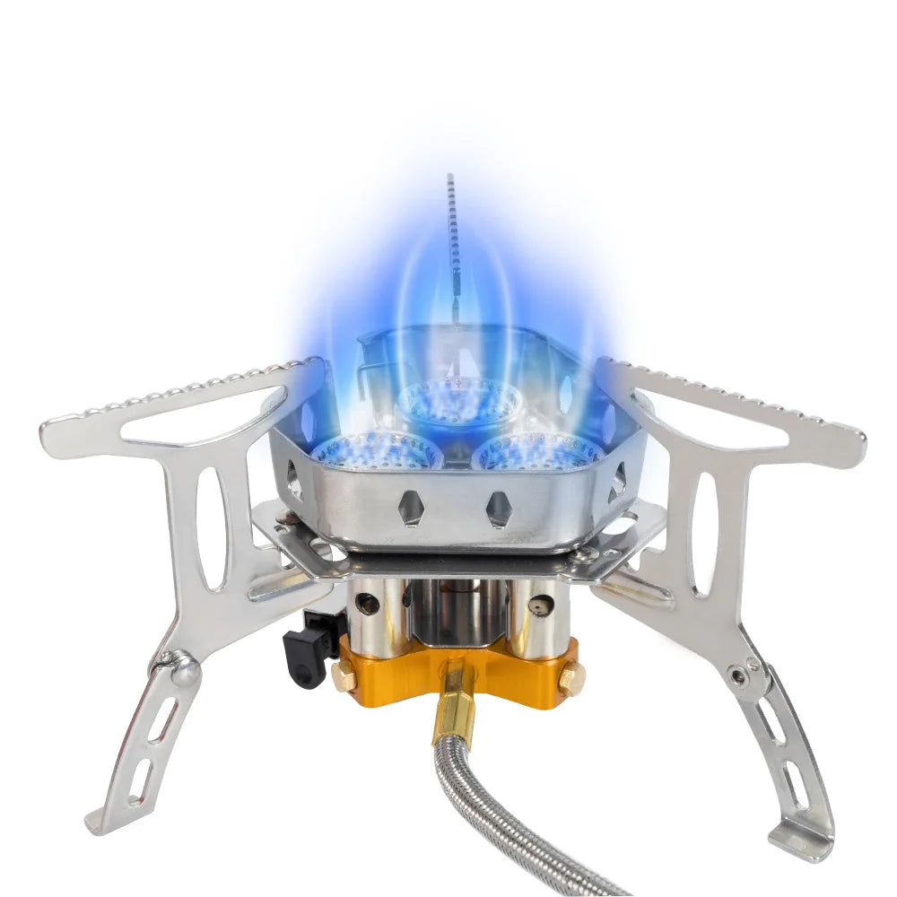 TARKA 3-Burner Folding Camp Stove | 5800W Portable Gas Cooker