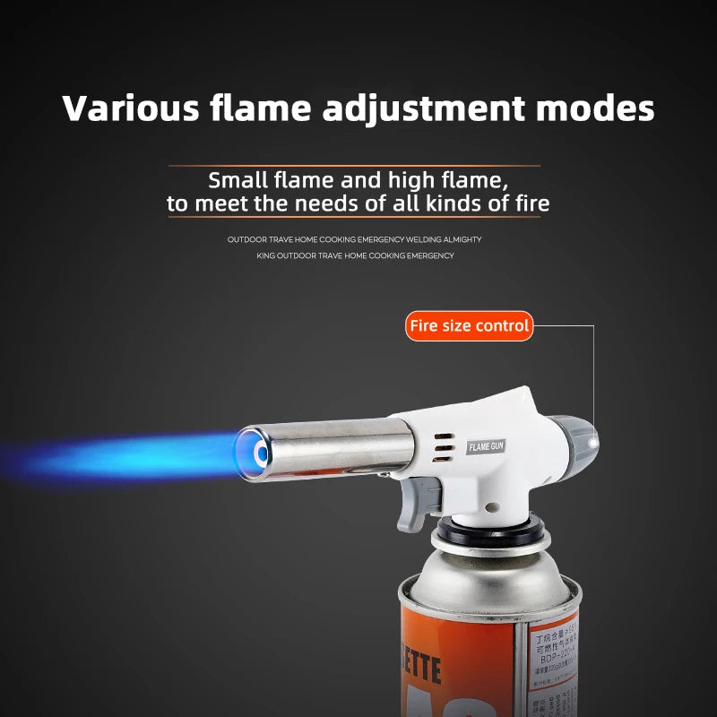 Auto-Ignition Butane Torch — Portable Flame Gun for BBQ, Camping & Welding