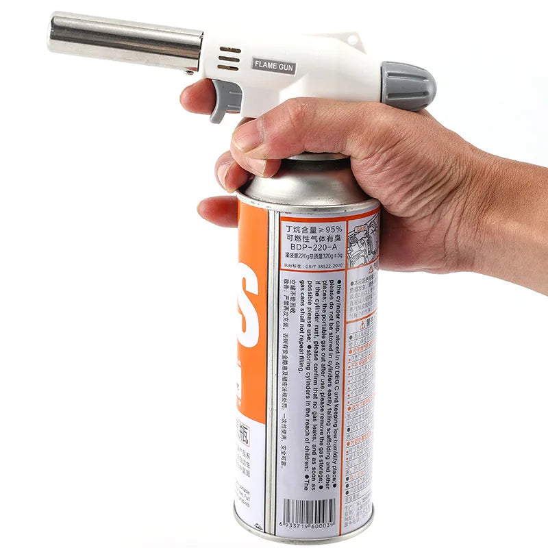 Auto-Ignition Butane Torch — Portable Flame Gun for BBQ, Camping & Welding