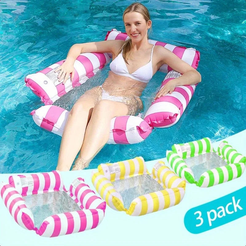 Inflatable Water Hammock with Mesh – Floating Lounge