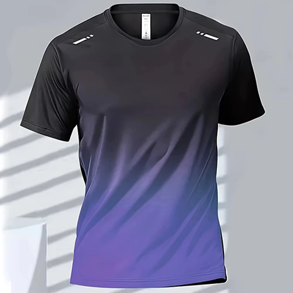 Men’s Quick-Dry Gradient Sports T-Shirt