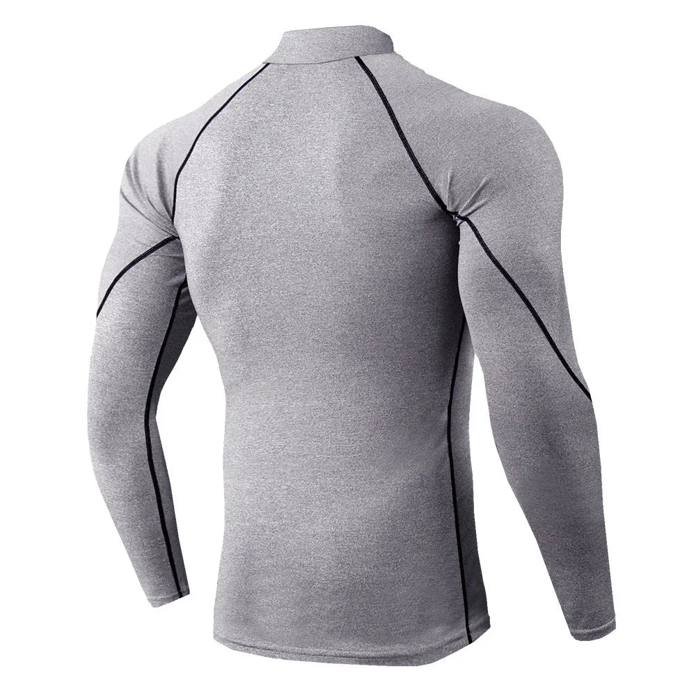 Men’s Quick-Dry Long Sleeve Compression Running Shirt