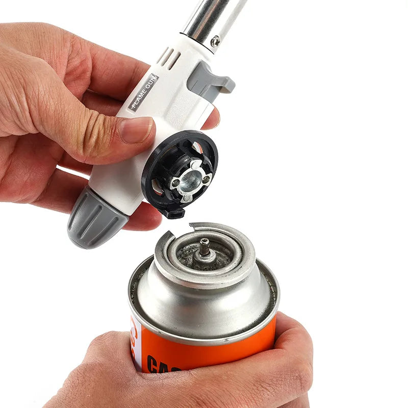 Auto-Ignition Butane Torch — Portable Flame Gun for BBQ, Camping & Welding