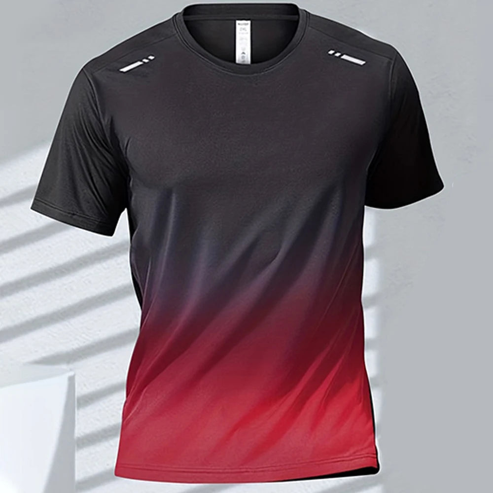 Men’s Quick-Dry Gradient Sports T-Shirt