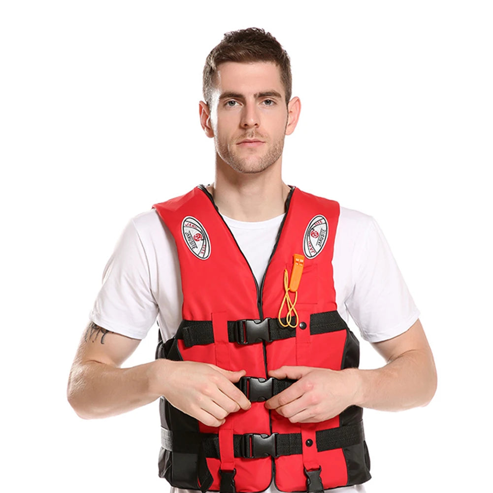 Red Life Jacket for Water Sports – Kids & Adults