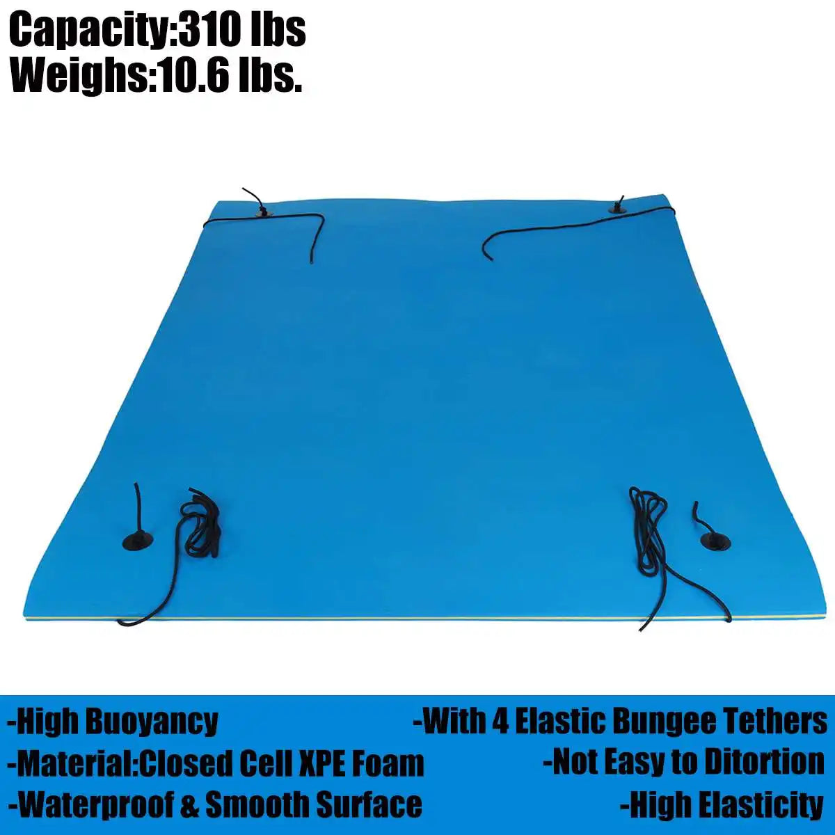 Floating Water Pad Mat 3-Layer Foam with Storage Straps