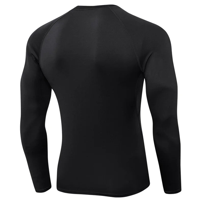 Men's Long Sleeve Compression Shirt – Moisture-Wicking Athletic Base Layer