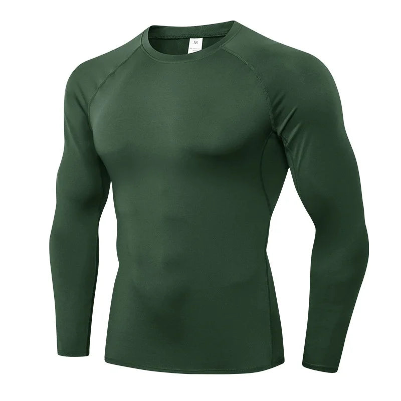Men's Long Sleeve Compression Shirt – Moisture-Wicking Athletic Base Layer