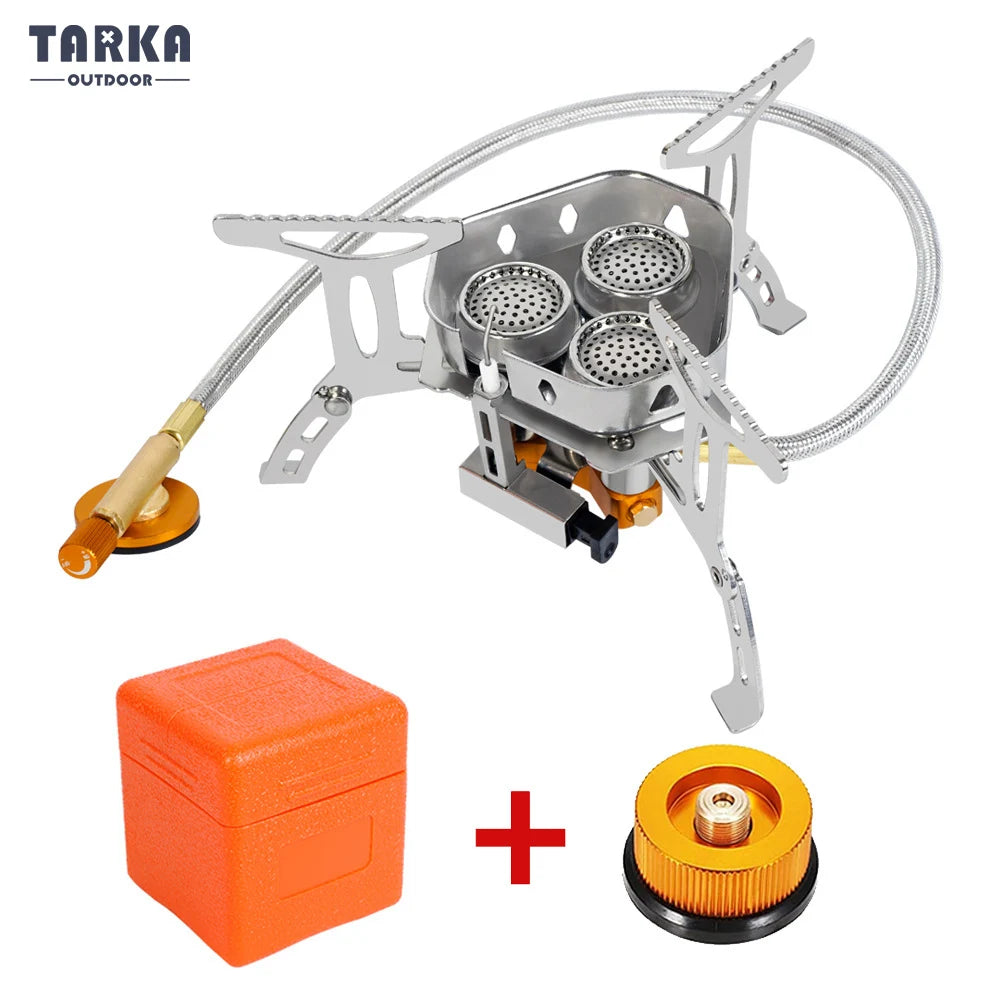 TARKA 3-Burner Folding Camp Stove | 5800W Portable Gas Cooker