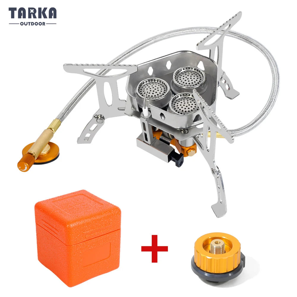TARKA 3-Burner Folding Camp Stove | 5800W Portable Gas Cooker