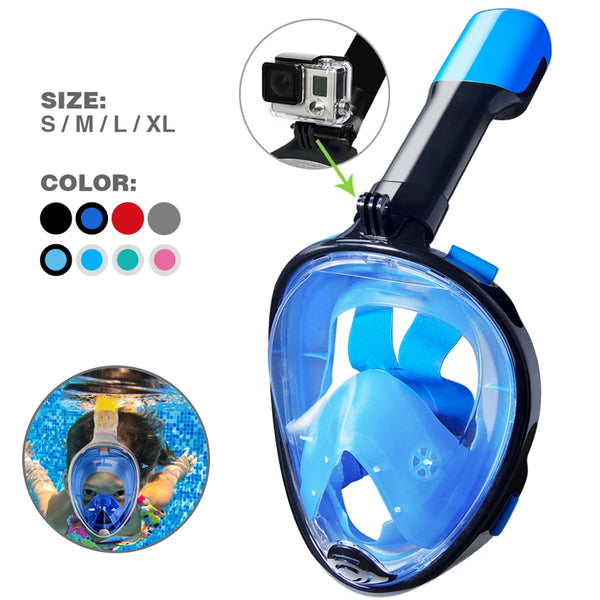 Professional Full Face Snorkel Mask with Anti-Fog