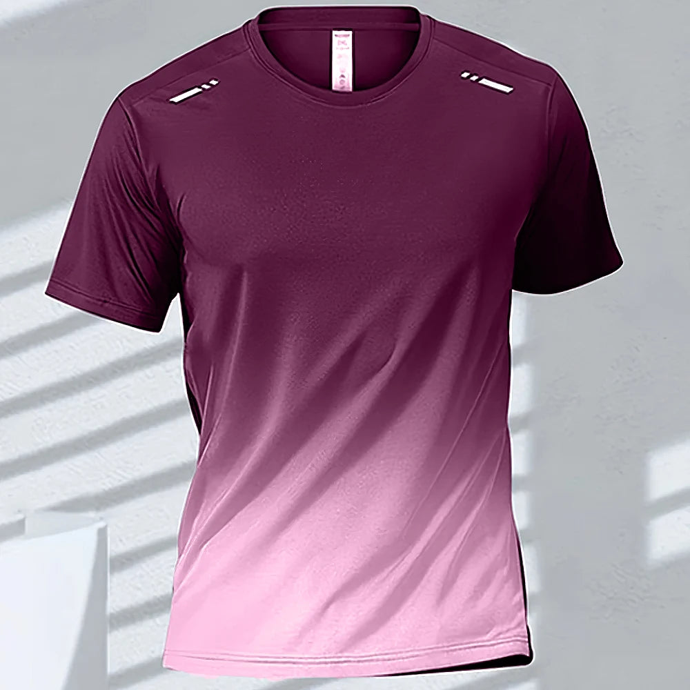 Men’s Quick-Dry Gradient Sports T-Shirt