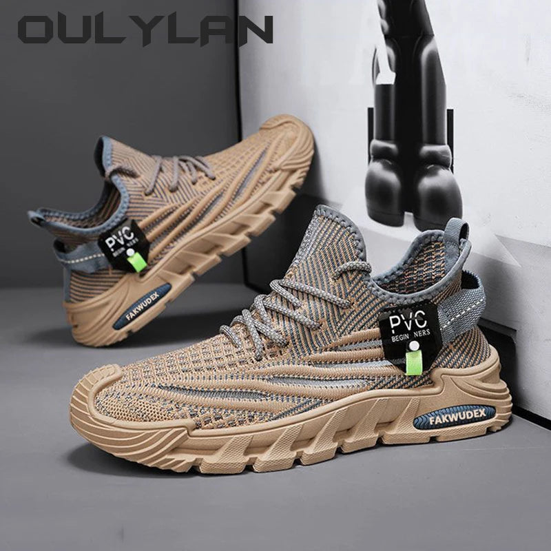 Men’s Breathable Knit Lightweight Running Sneakers